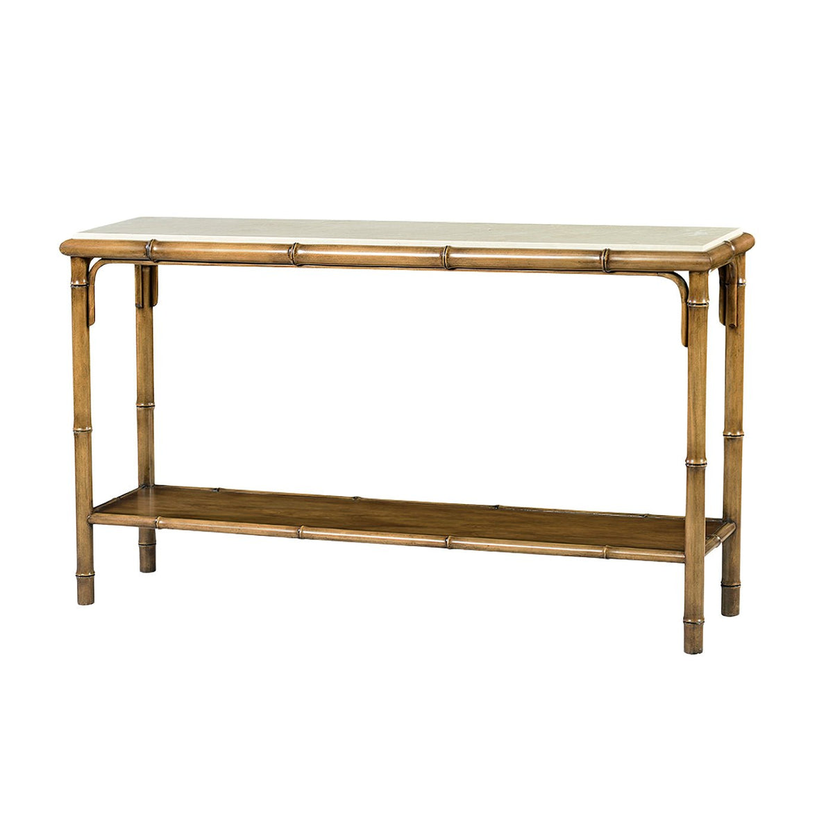 Coastal Bamboo Console Table - English Georgian America