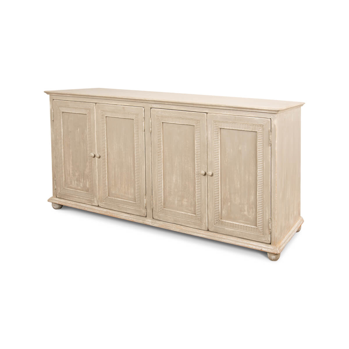 Coastal Beach Four Door Buffet - English Georgian America