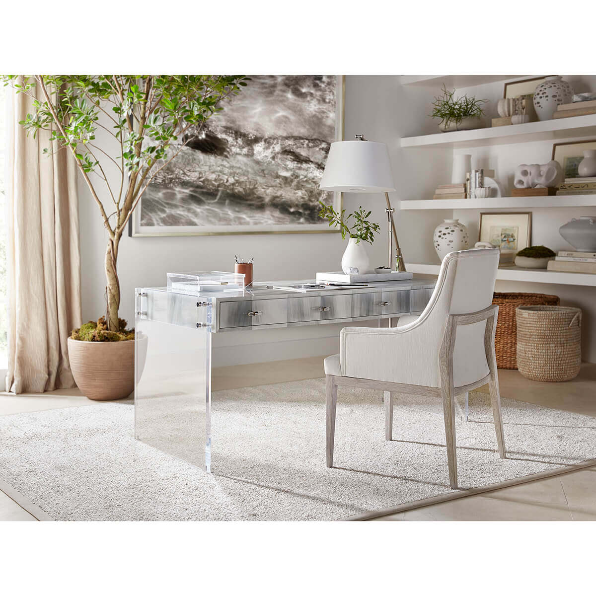 Coastal Breeze Upholstered Arm Chair - English Georgian America