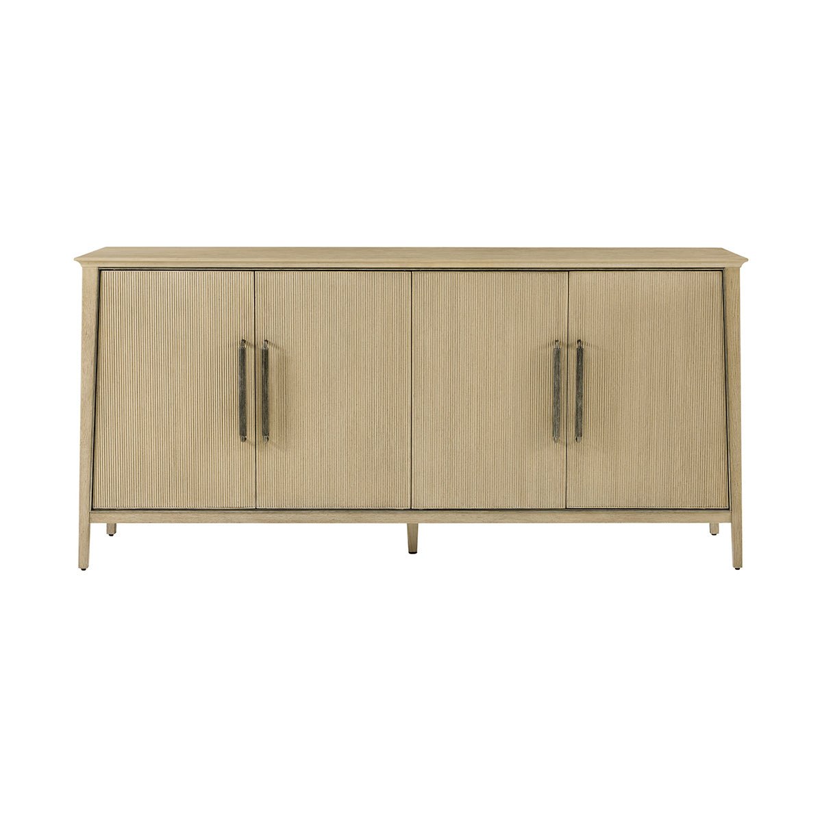 Coastal Mid - Century Modern Oak Sideboard - English Georgian America