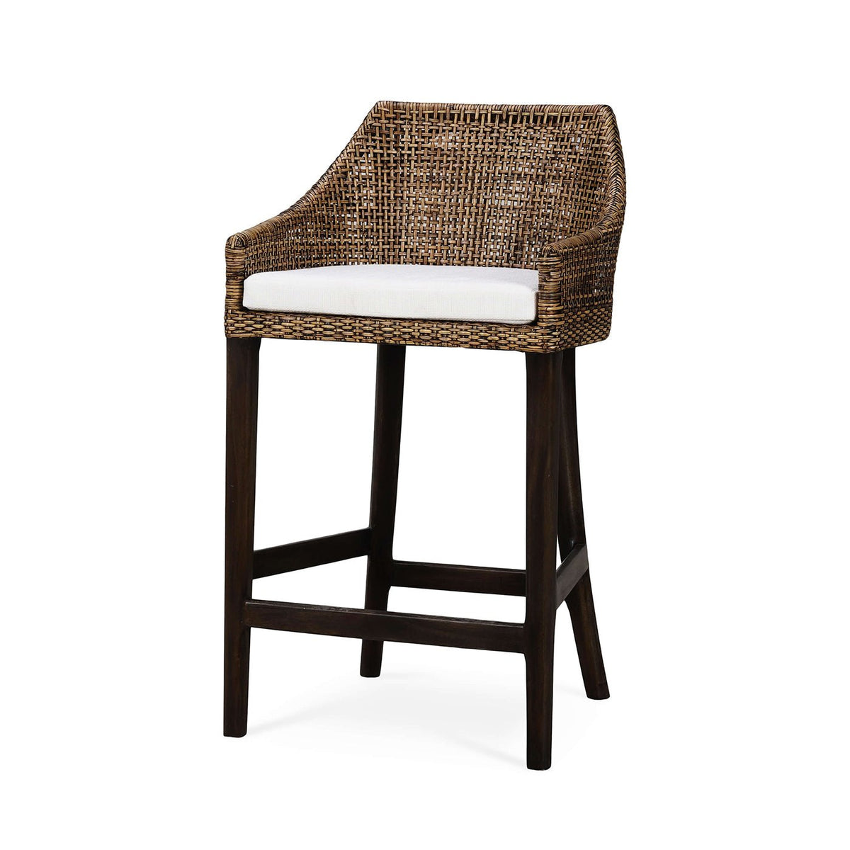 Coastal Rattan Barstool - English Georgian America
