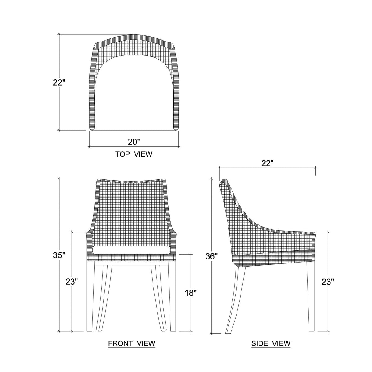 Coastal Rattan Dining Chair - English Georgian America
