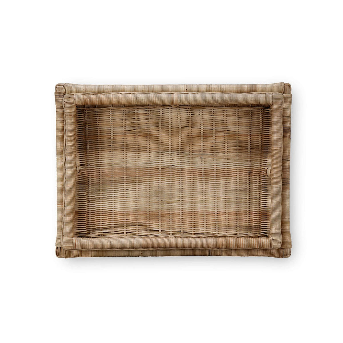 Coastal Rattan Scalloped Side Table - English Georgian America