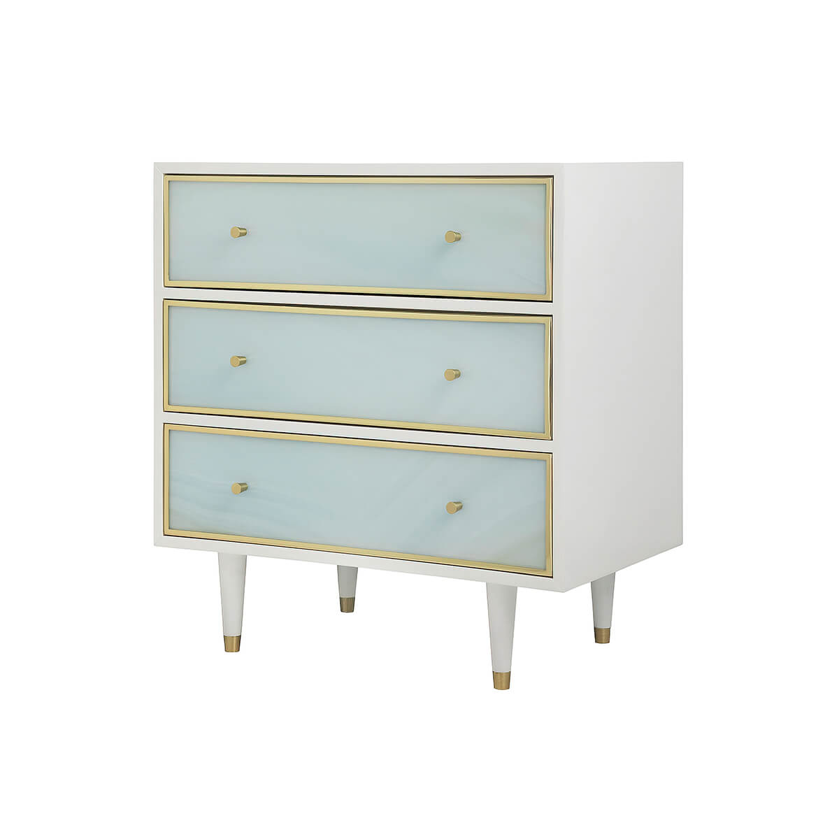 Coastal Sea Glass Nightstand - English Georgian America