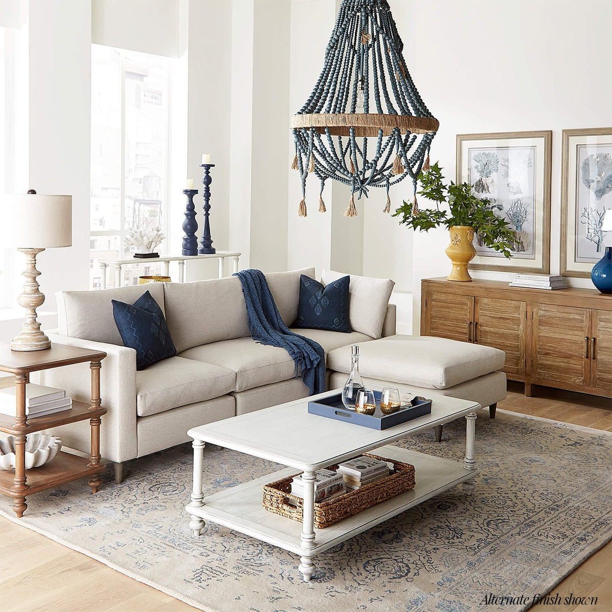 Coastal Sideboard - Antique French Oak Finish - English Georgian America