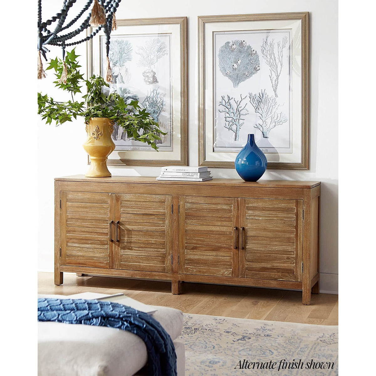 Coastal Sideboard - Antique French Oak Finish - English Georgian America