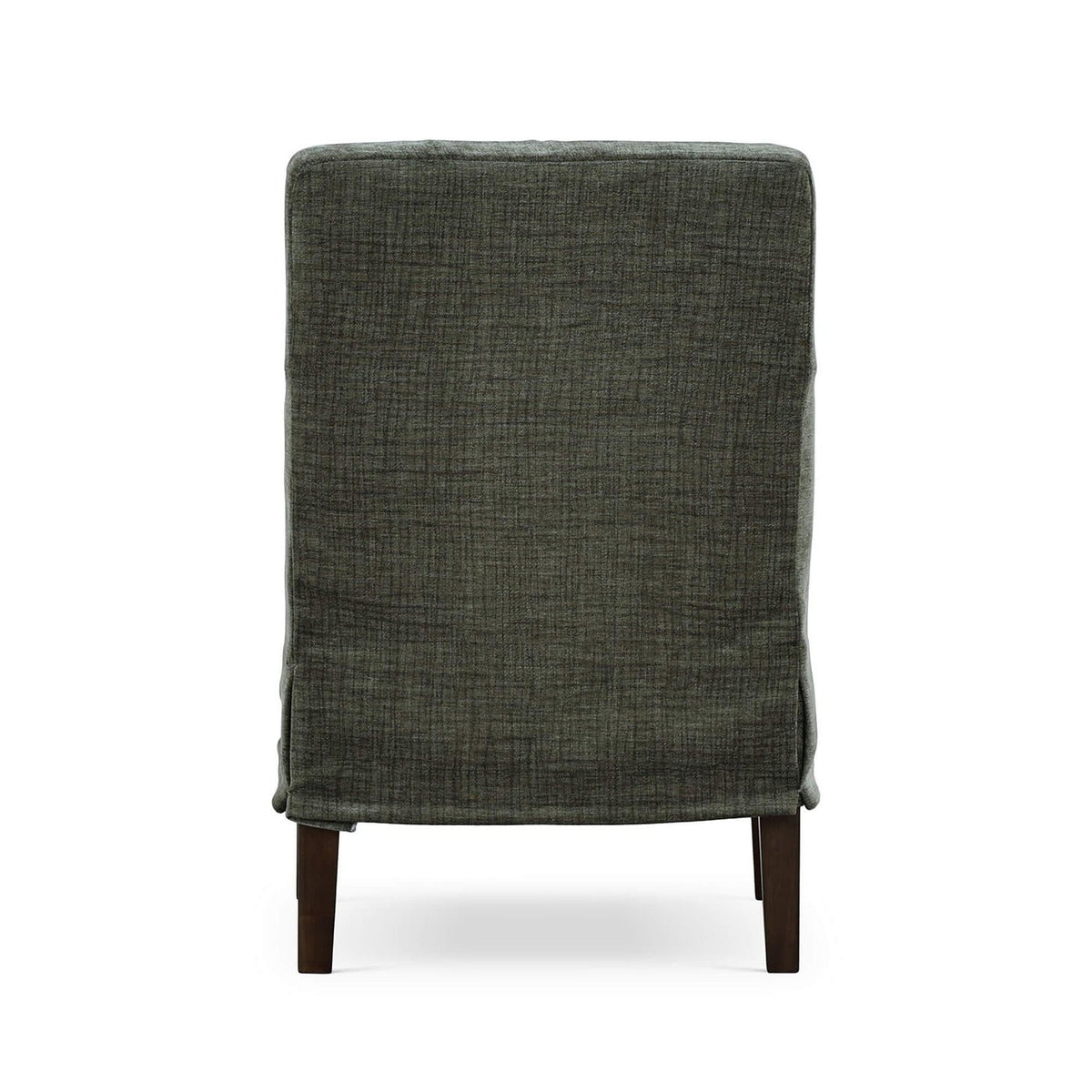 Coastal Slipcovered Dining Armchair - Green Upholstery - English Georgian America