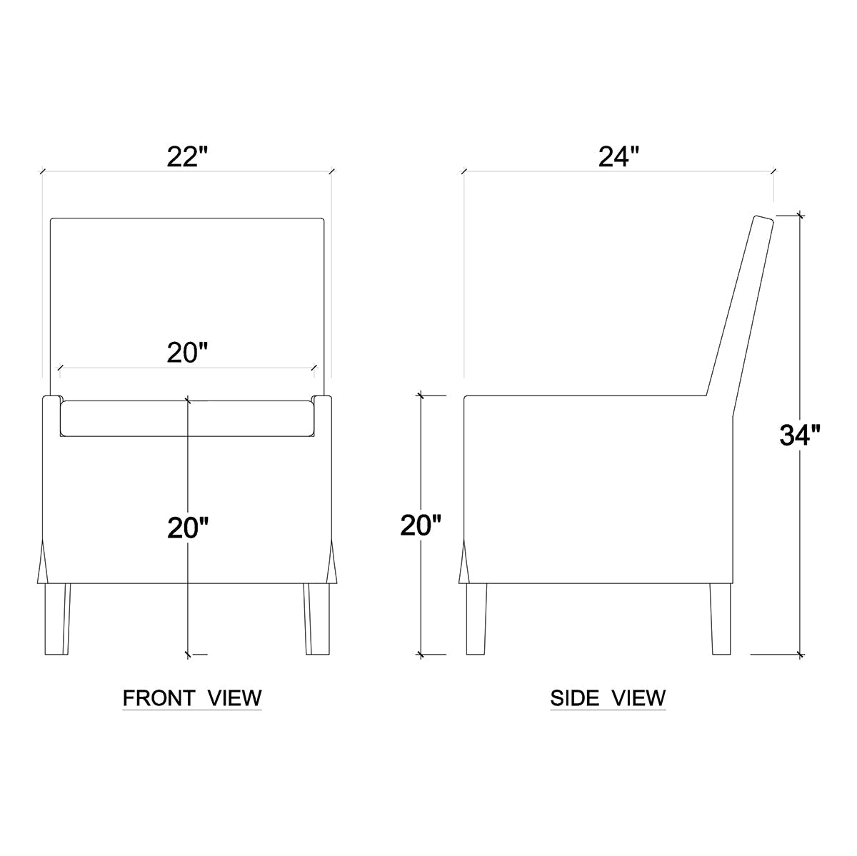 Coastal Slipcovered Dining Chair - English Georgian America