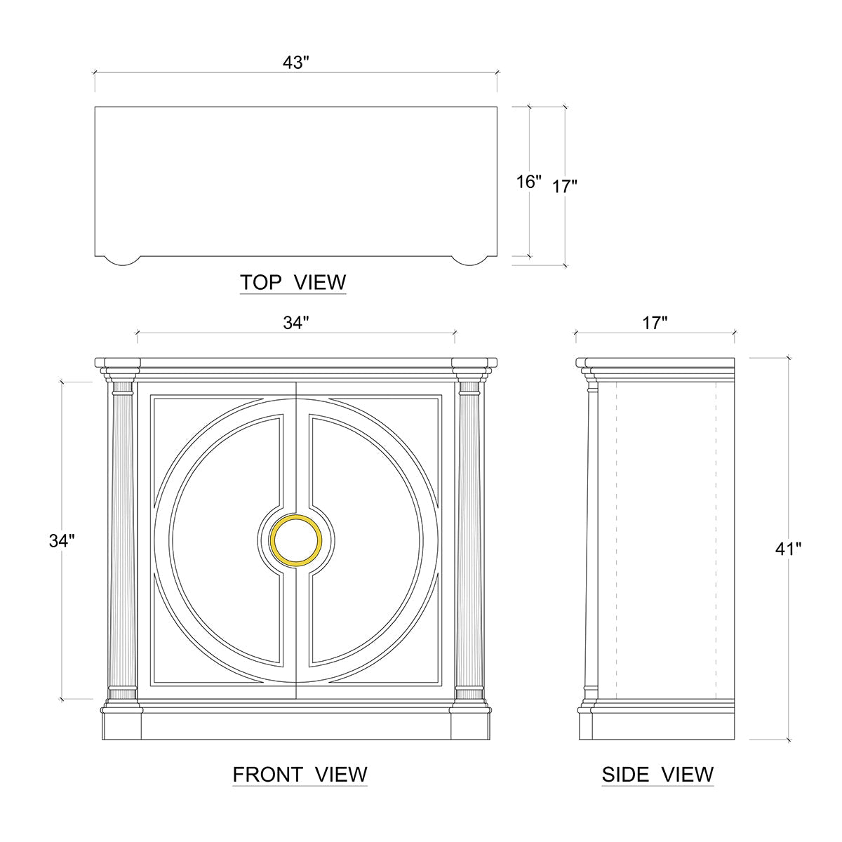 Coastal Small Credenza - English Georgian America
