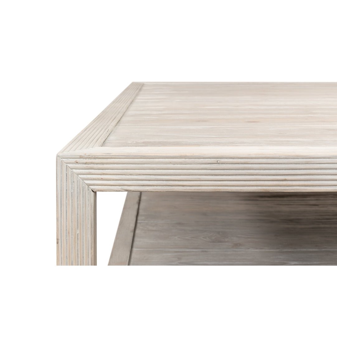 Coastal Style Large Square Coffee Table - English Georgian America