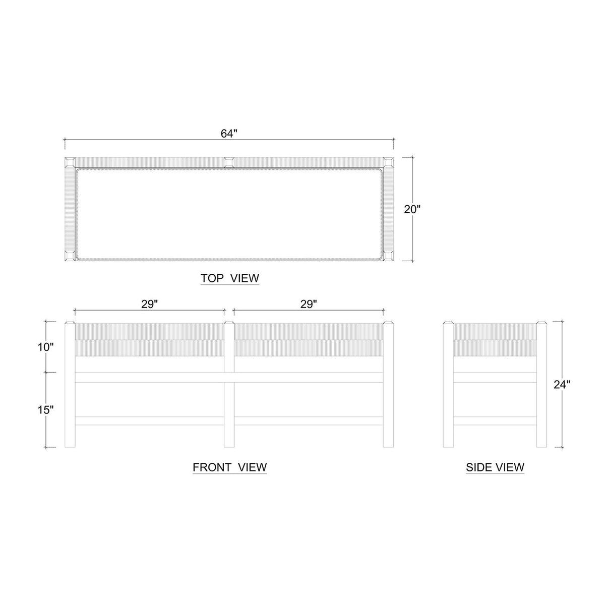 Coastal White Bench - English Georgian America