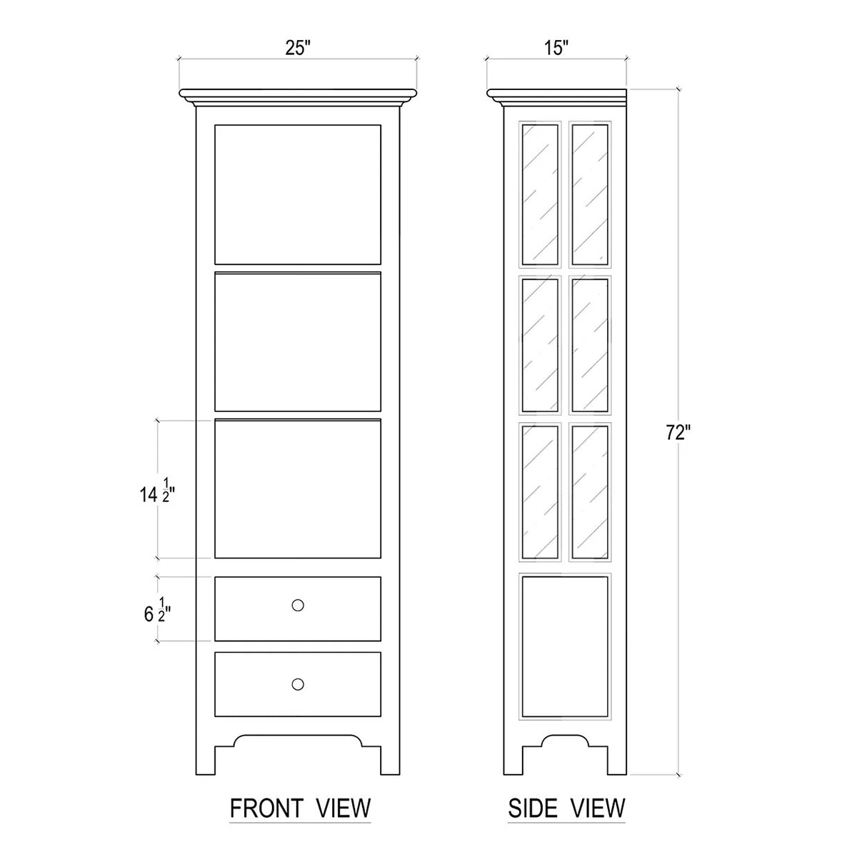 Coastal Wooden Bookcase - English Georgian America