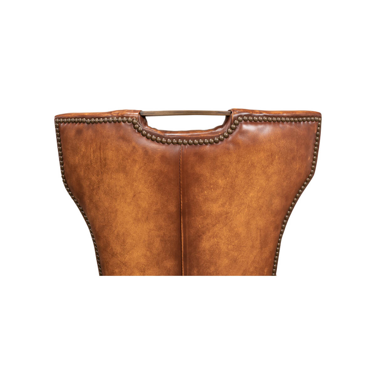 Cognac Leather Dining Chair - English Georgian America