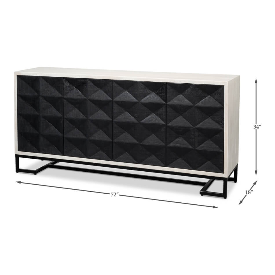 Contemporary Geometric Sideboard - English Georgian America