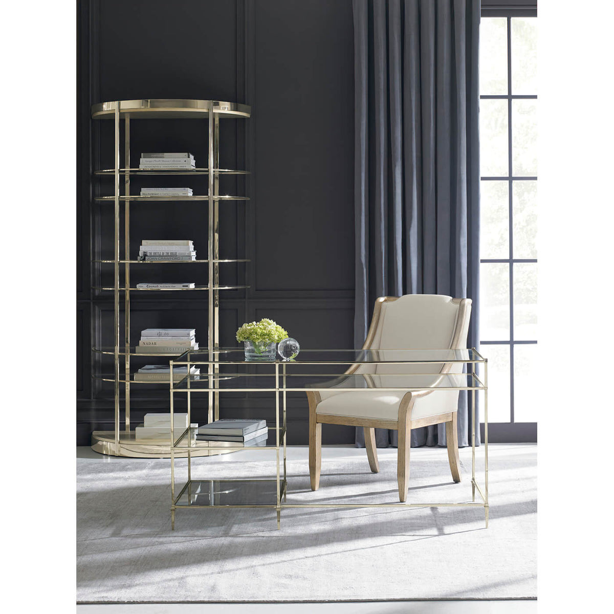 Contemporary Half Moon Etagere - English Georgian America