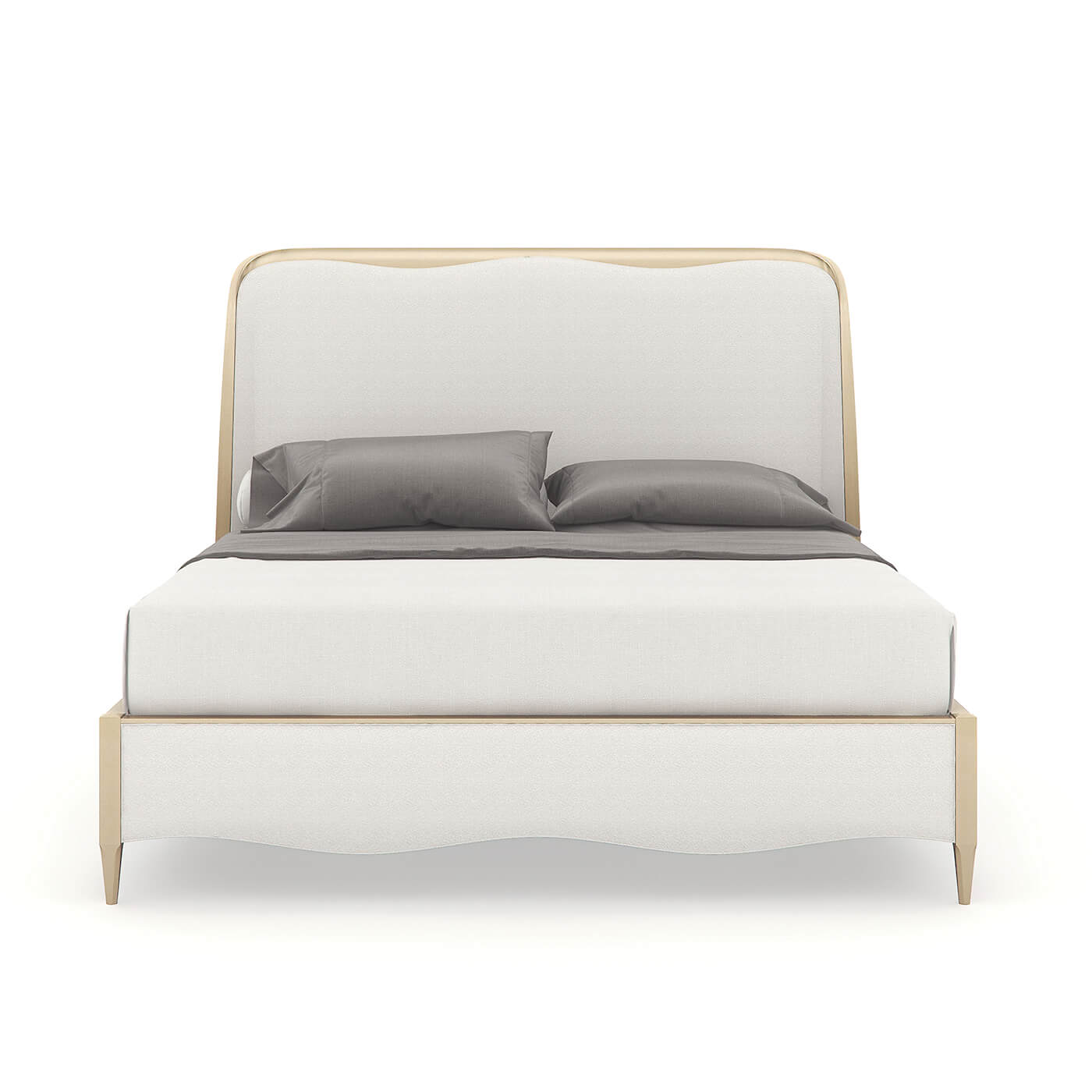 Contemporary Pearl Finish King Bed - English Georgian America