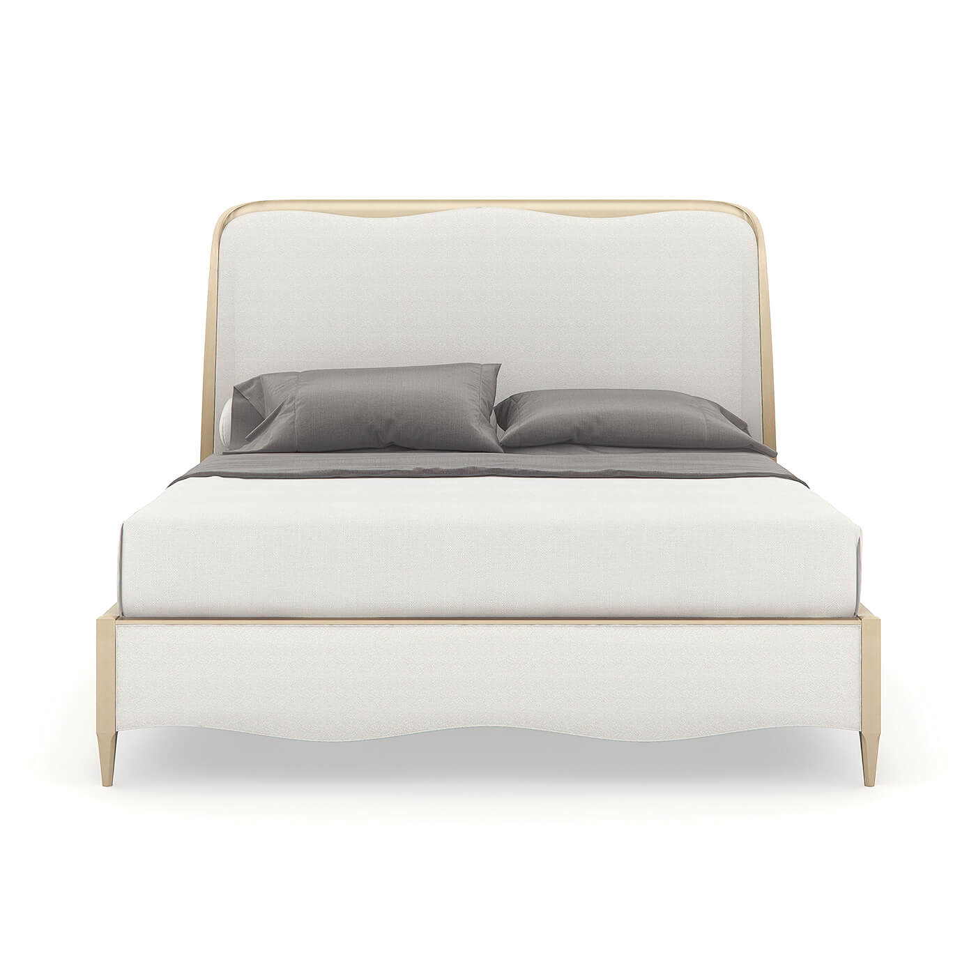 Contemporary Pearl Finish Queen Bed - English Georgian America