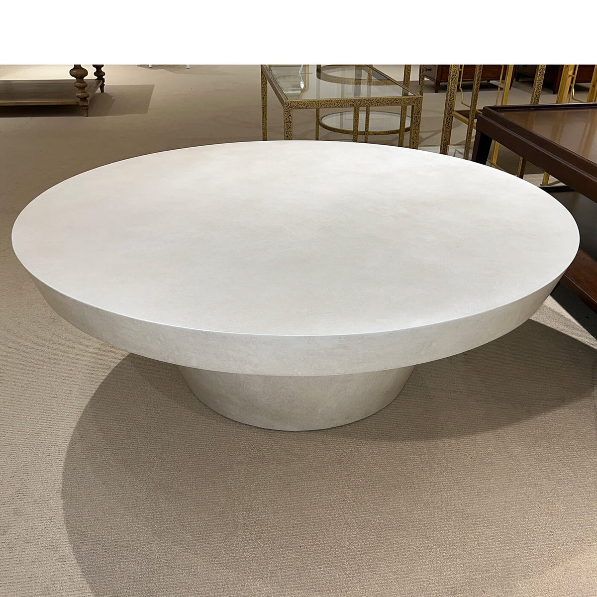 Contemporary Round Coffee Table - English Georgian America