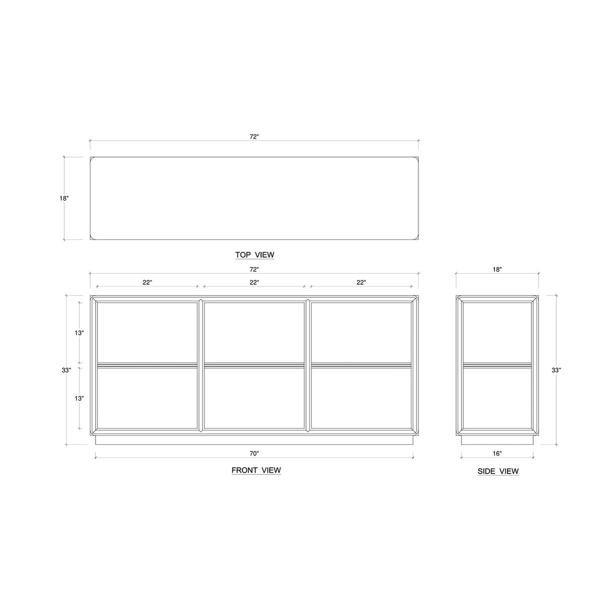 Contemporary Three Tier Console Table - English Georgian America