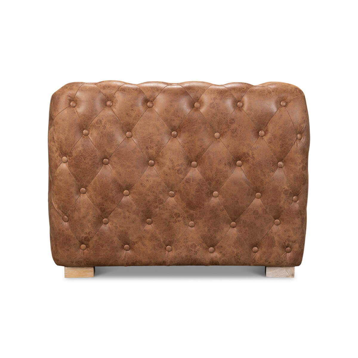 Contemporary Tufted Leather Sofa - English Georgian America