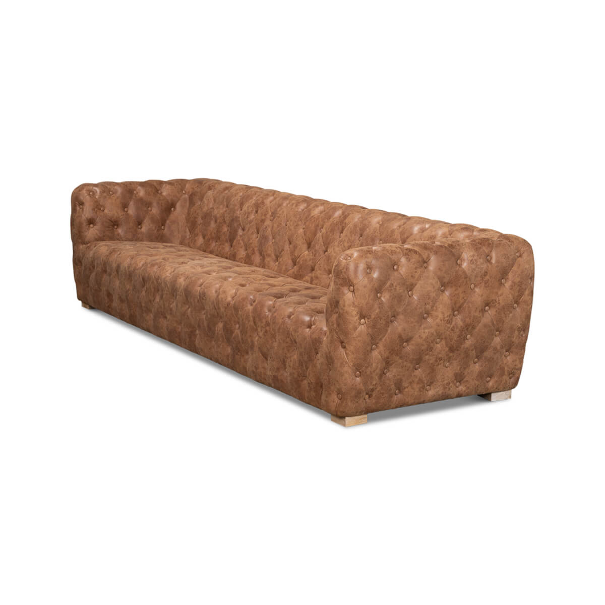 Contemporary Tufted Leather Sofa - English Georgian America