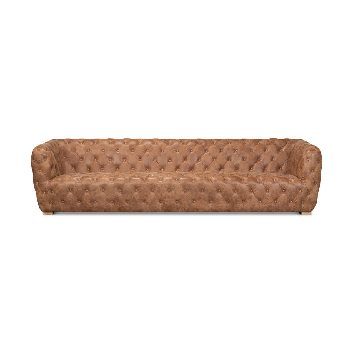 Contemporary Tufted Leather Sofa - English Georgian America