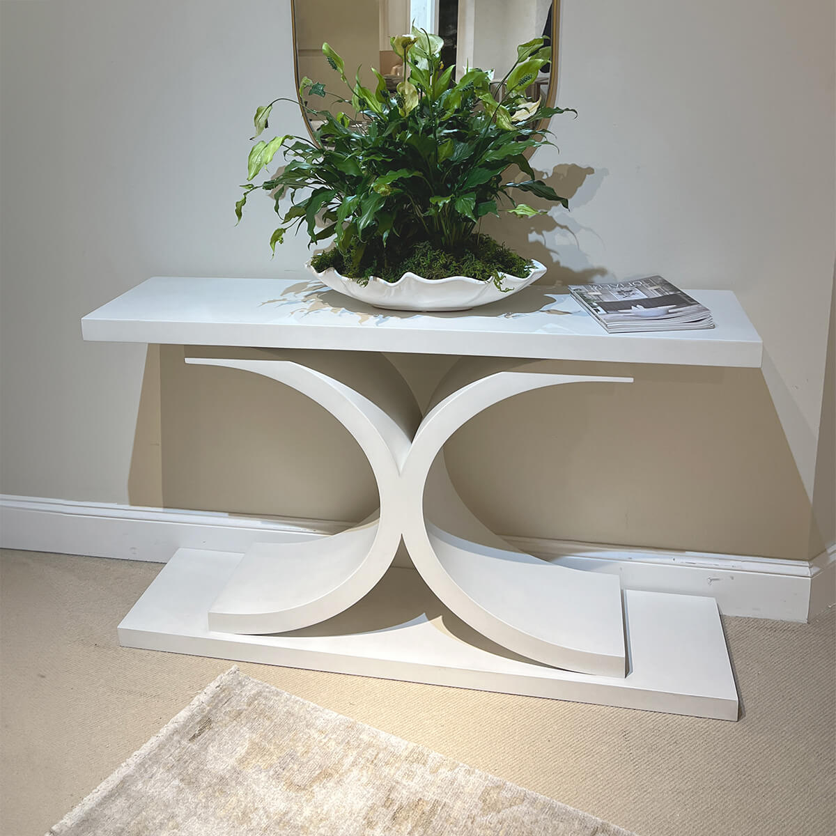 Contemporary White Painted Console - English Georgian America