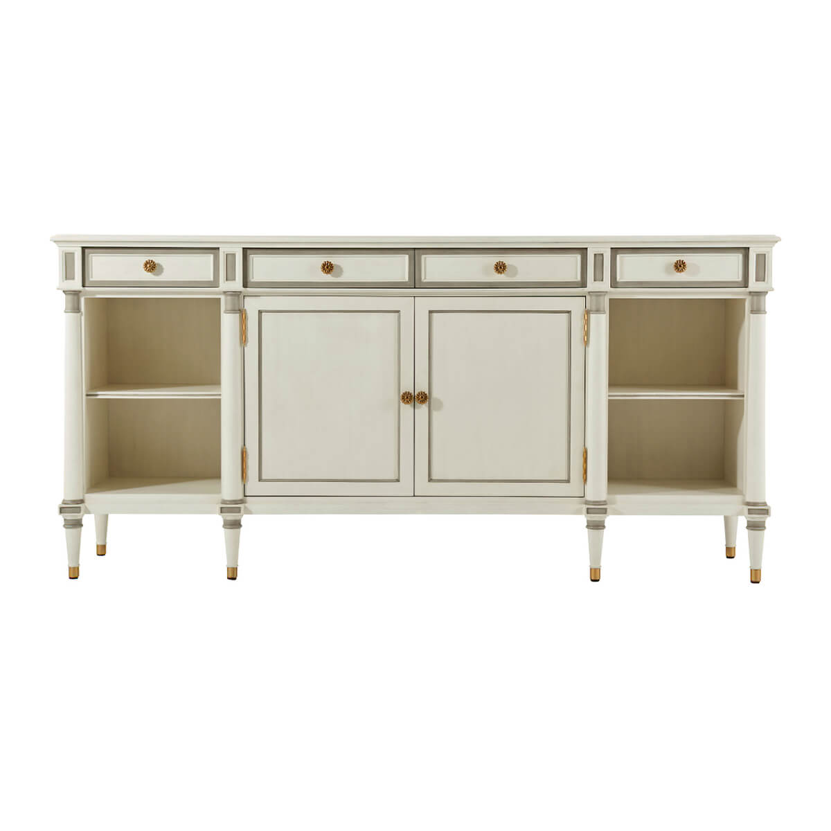 Continental Painted Buffet Sideboard - English Georgian America