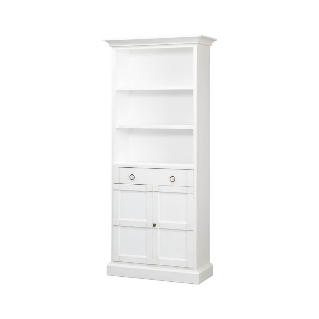 Cortina White Colonial Bookcase - English Georgian America