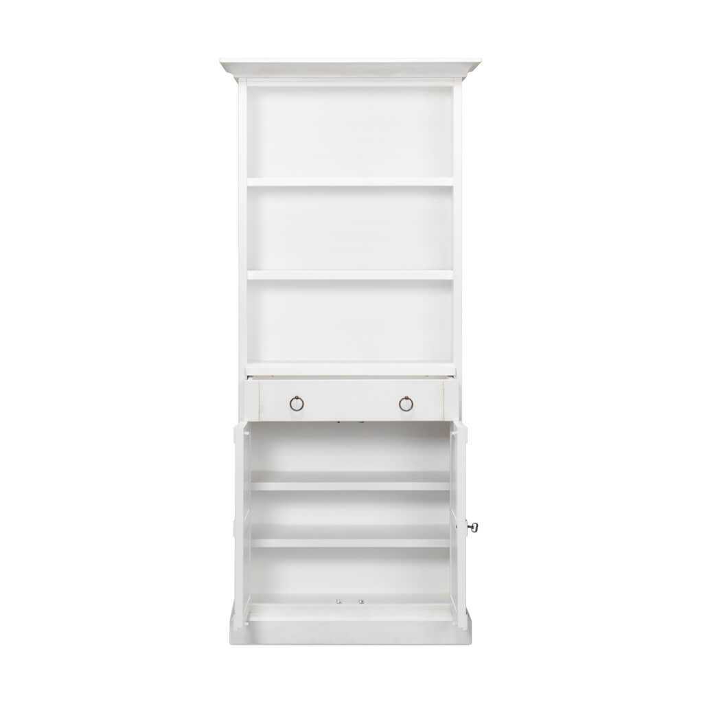 Cortina White Colonial Bookcase - English Georgian America