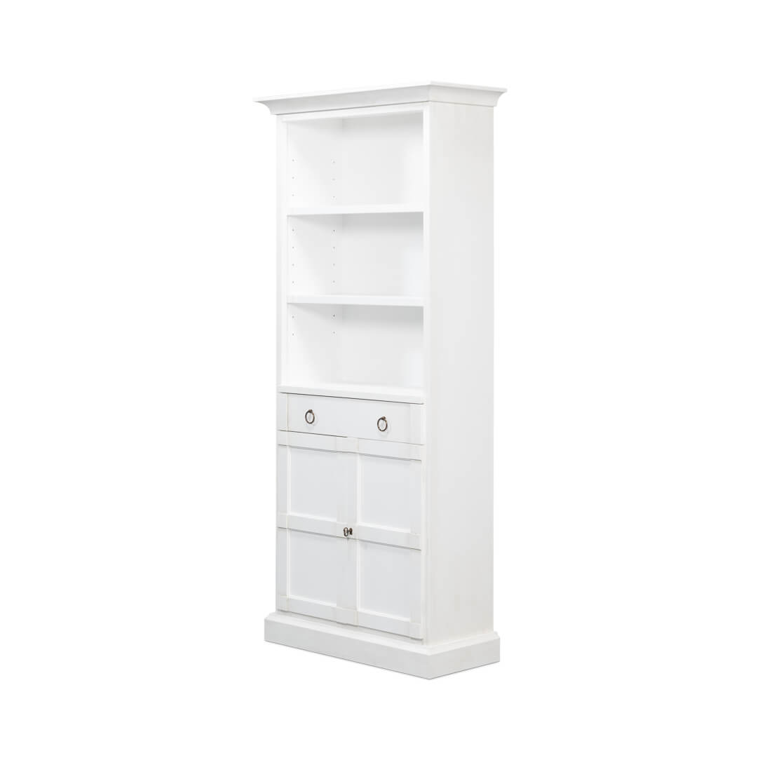 Cortina White Colonial Bookcase - English Georgian America