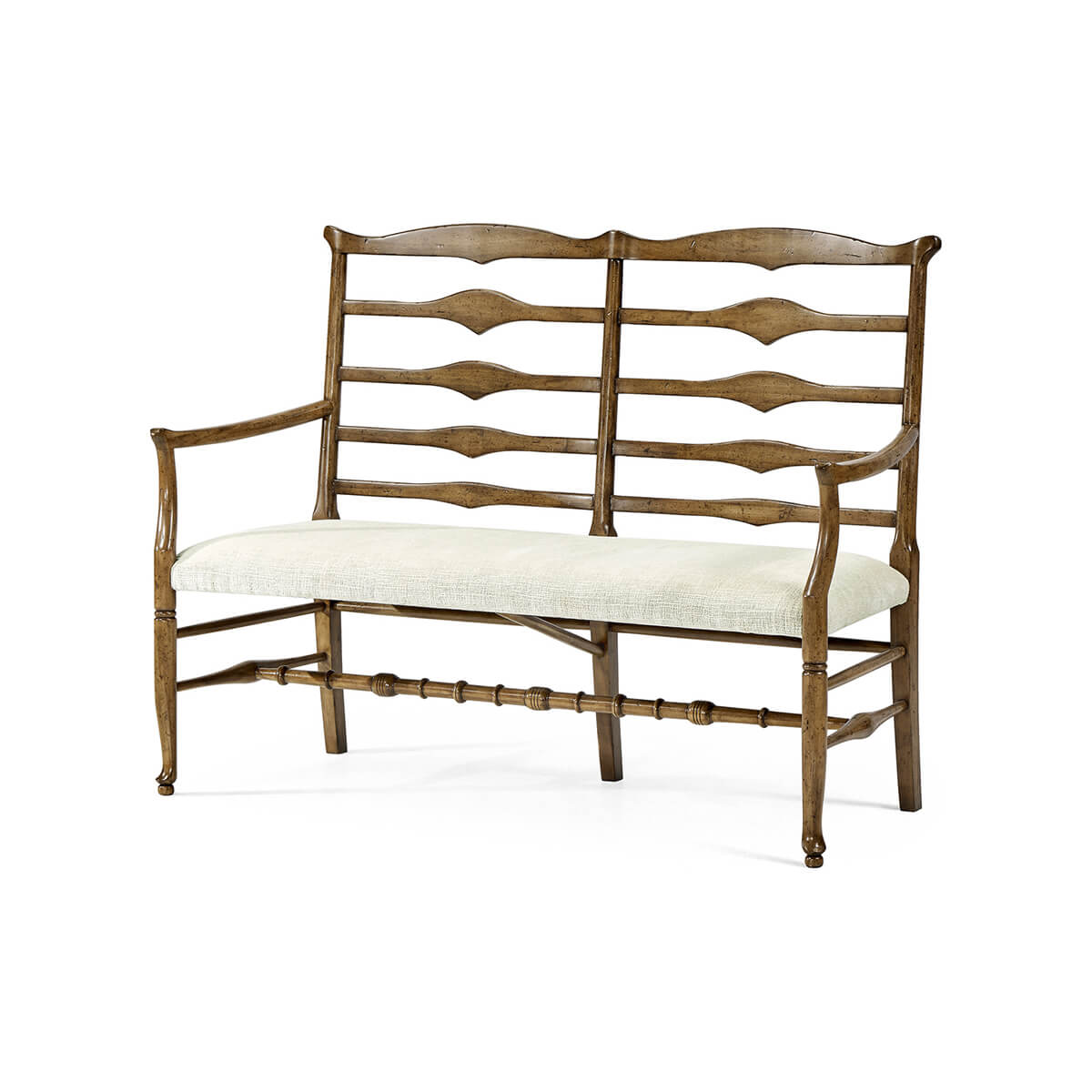 Country Ladder Back Bench - English Georgian America