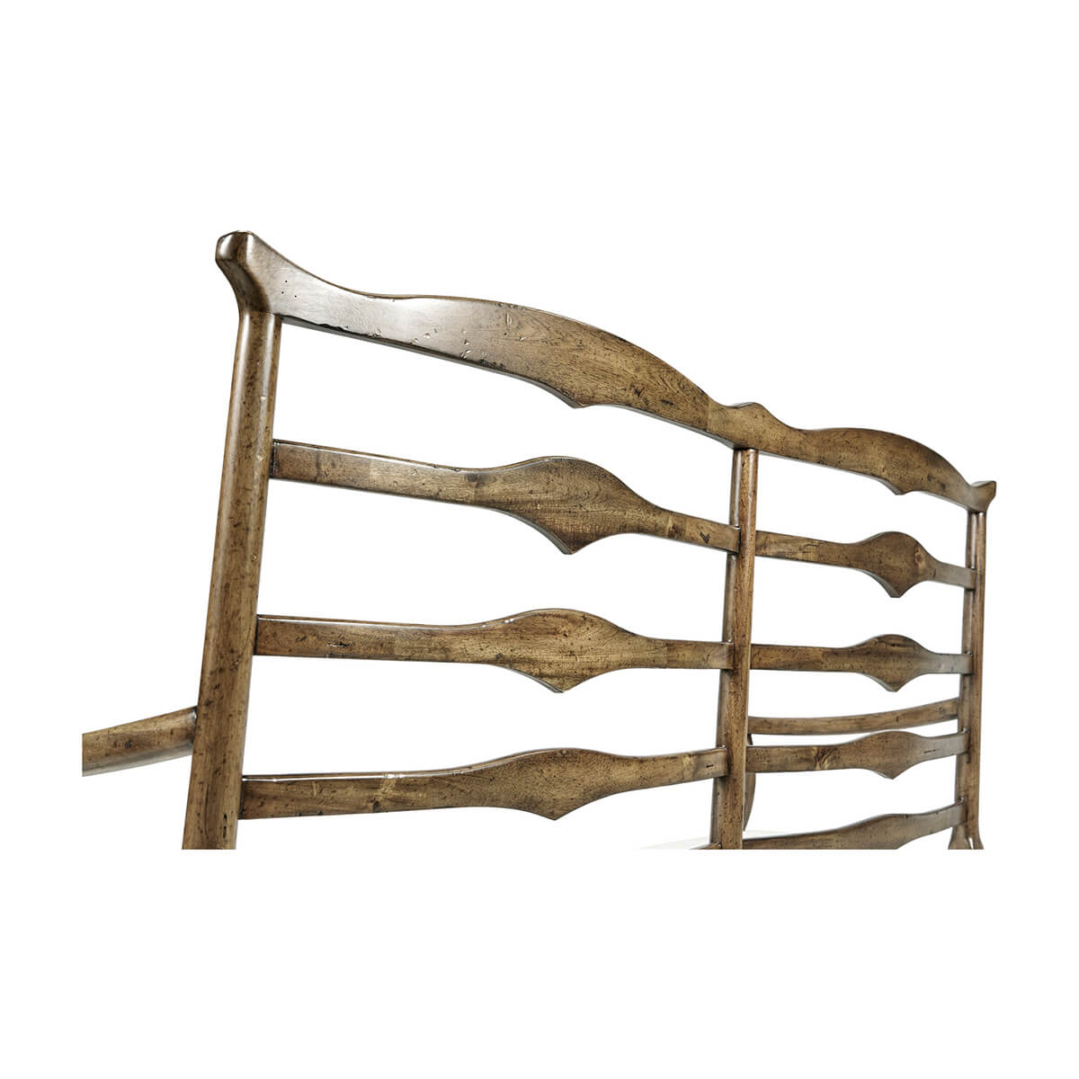 Country Ladder Back Bench - English Georgian America