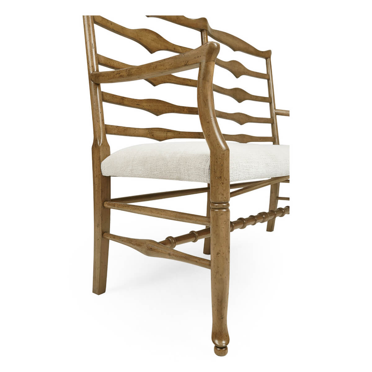 Country Ladder Back Bench - English Georgian America