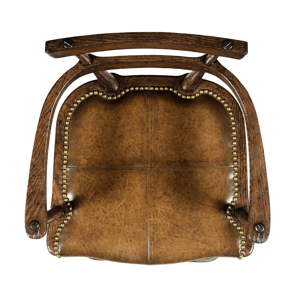 Country Oak Bar Stool - English Georgian America