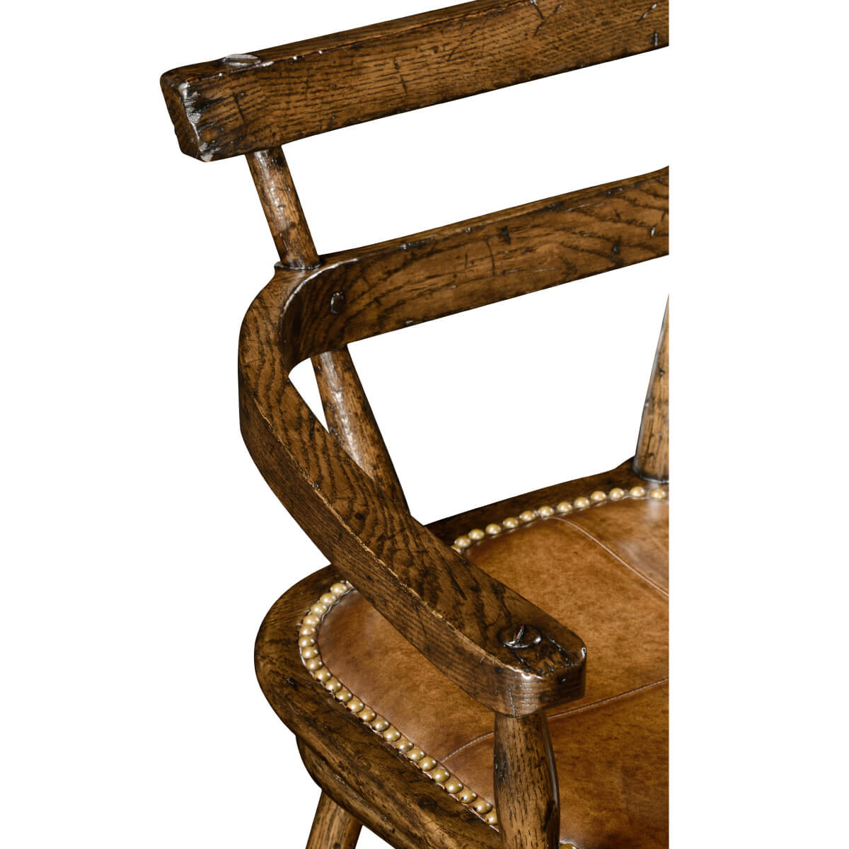 Country Oak Bar Stool - English Georgian America