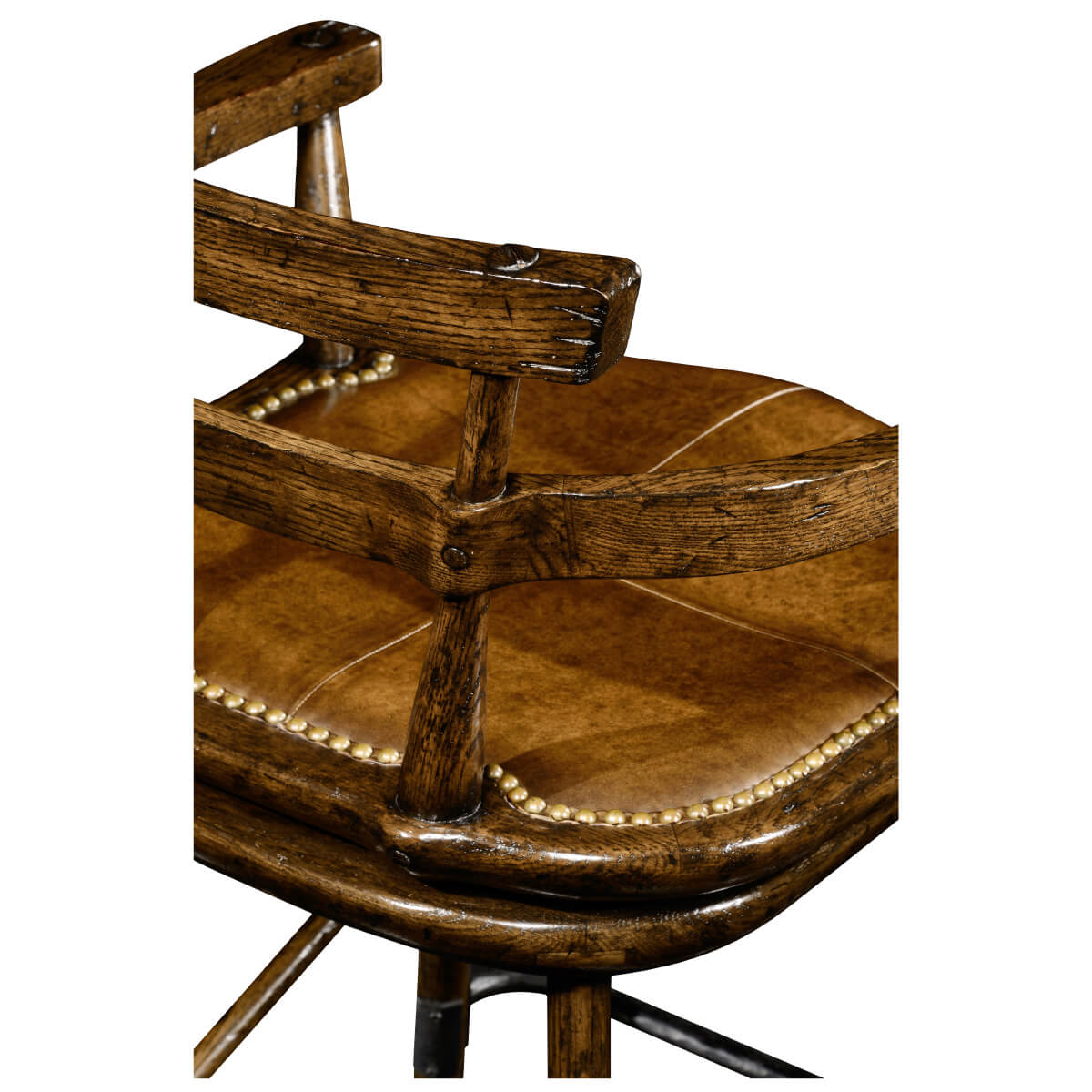 Country Oak Bar Stool - English Georgian America