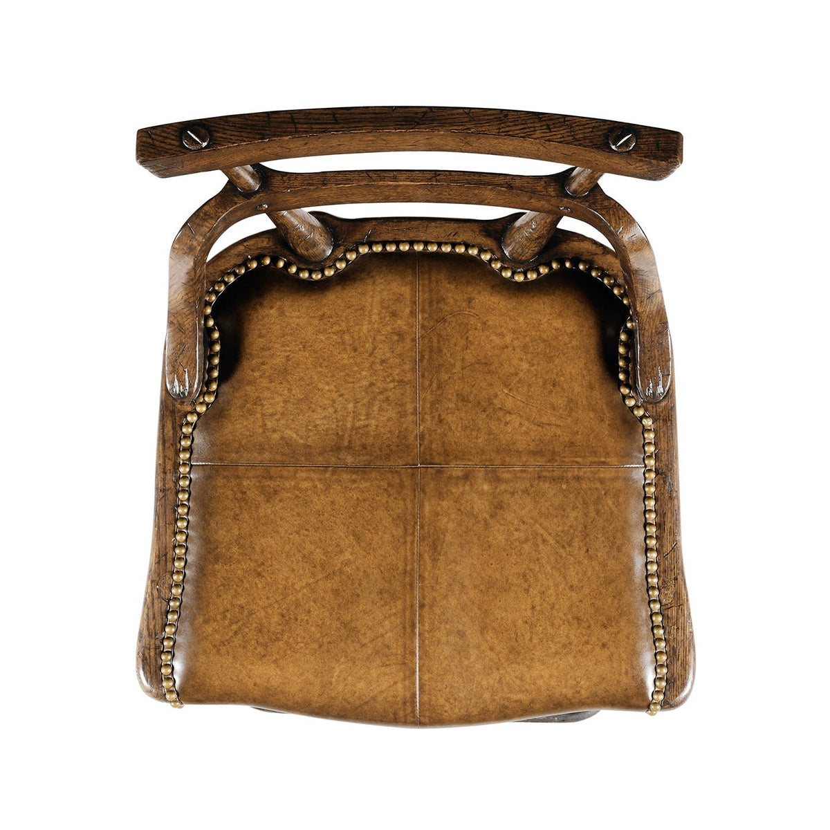 Country Oak Side Bar Stool - English Georgian America