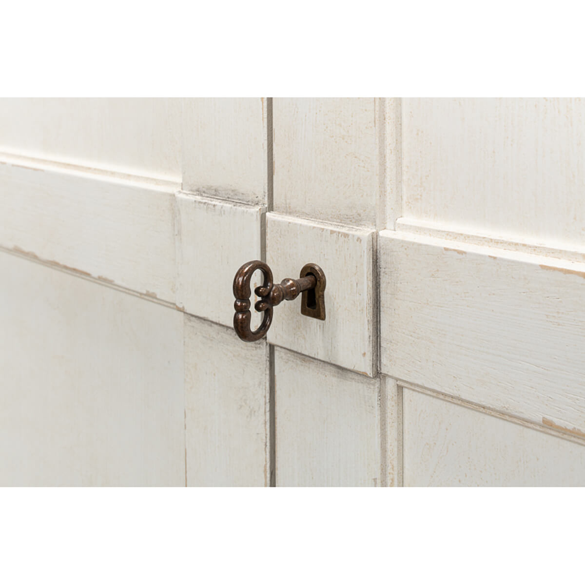 Country Off White and Gray Painted Sideboard - English Georgian America