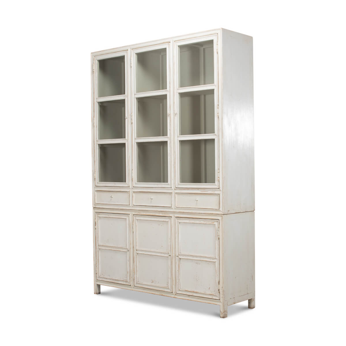 Country Painted Display Cabinet - English Georgian America