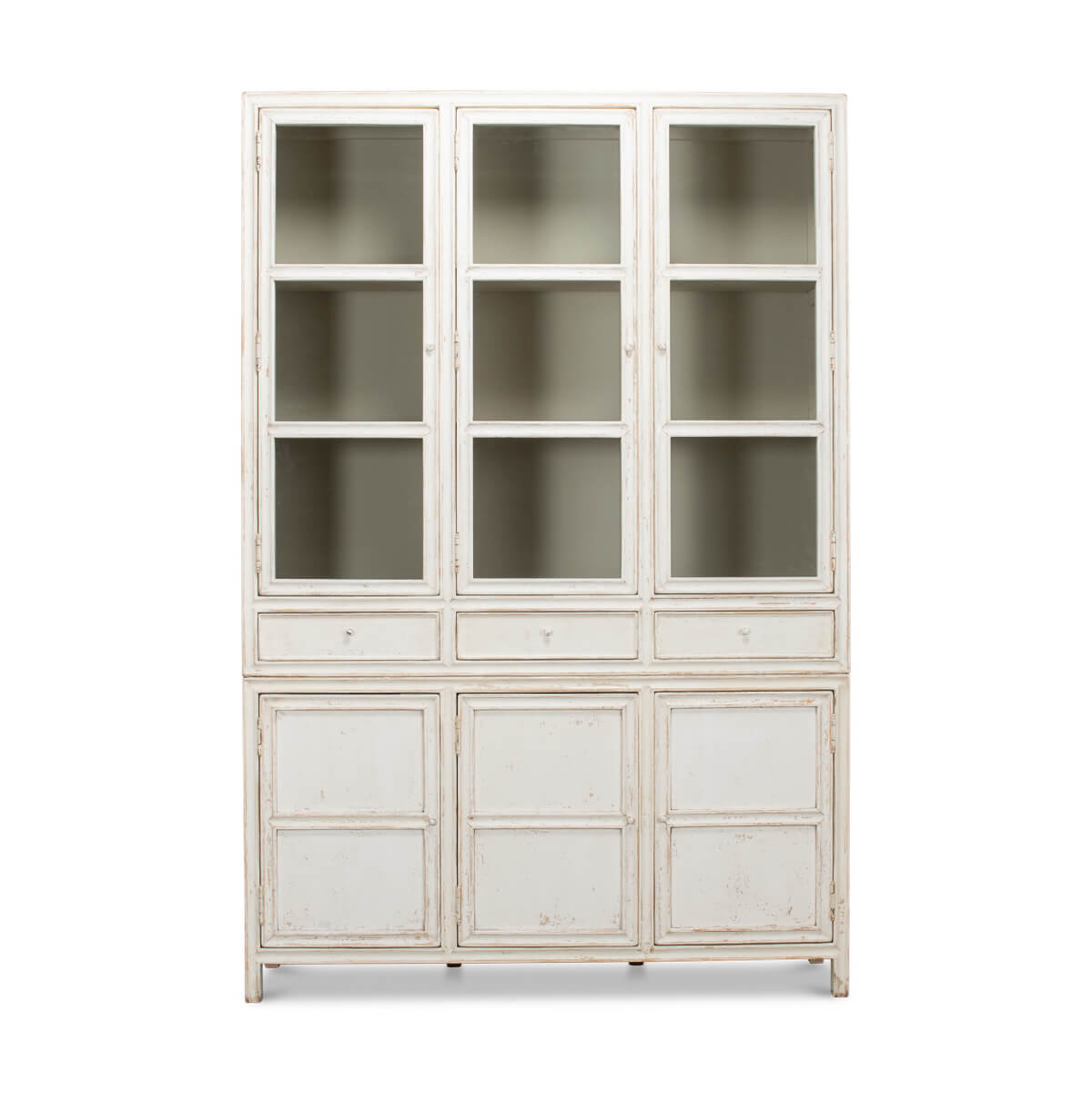 Country Painted Display Cabinet - English Georgian America