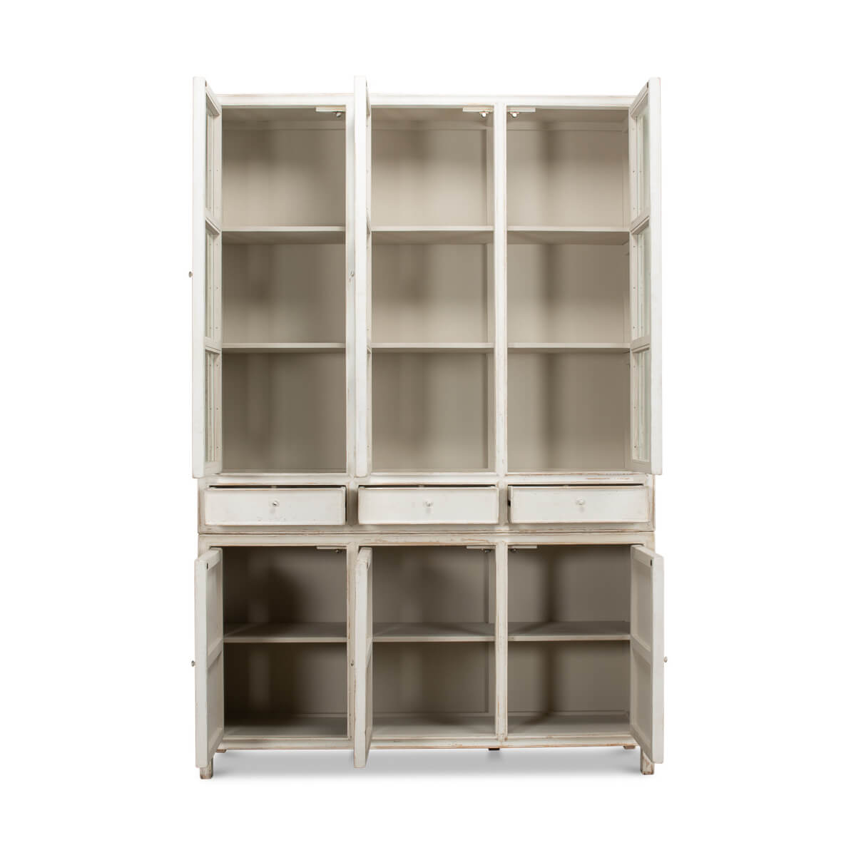 Country Painted Display Cabinet - English Georgian America