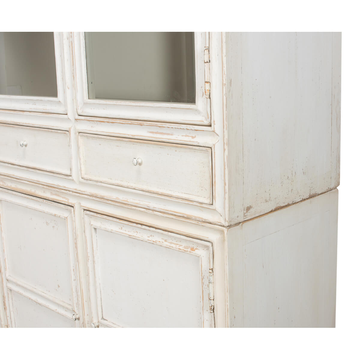 Country Painted Display Cabinet - English Georgian America