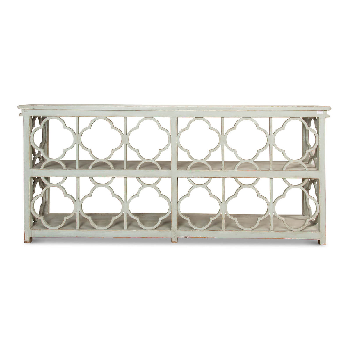 Country Painted Quatrefoil Bookcase - English Georgian America