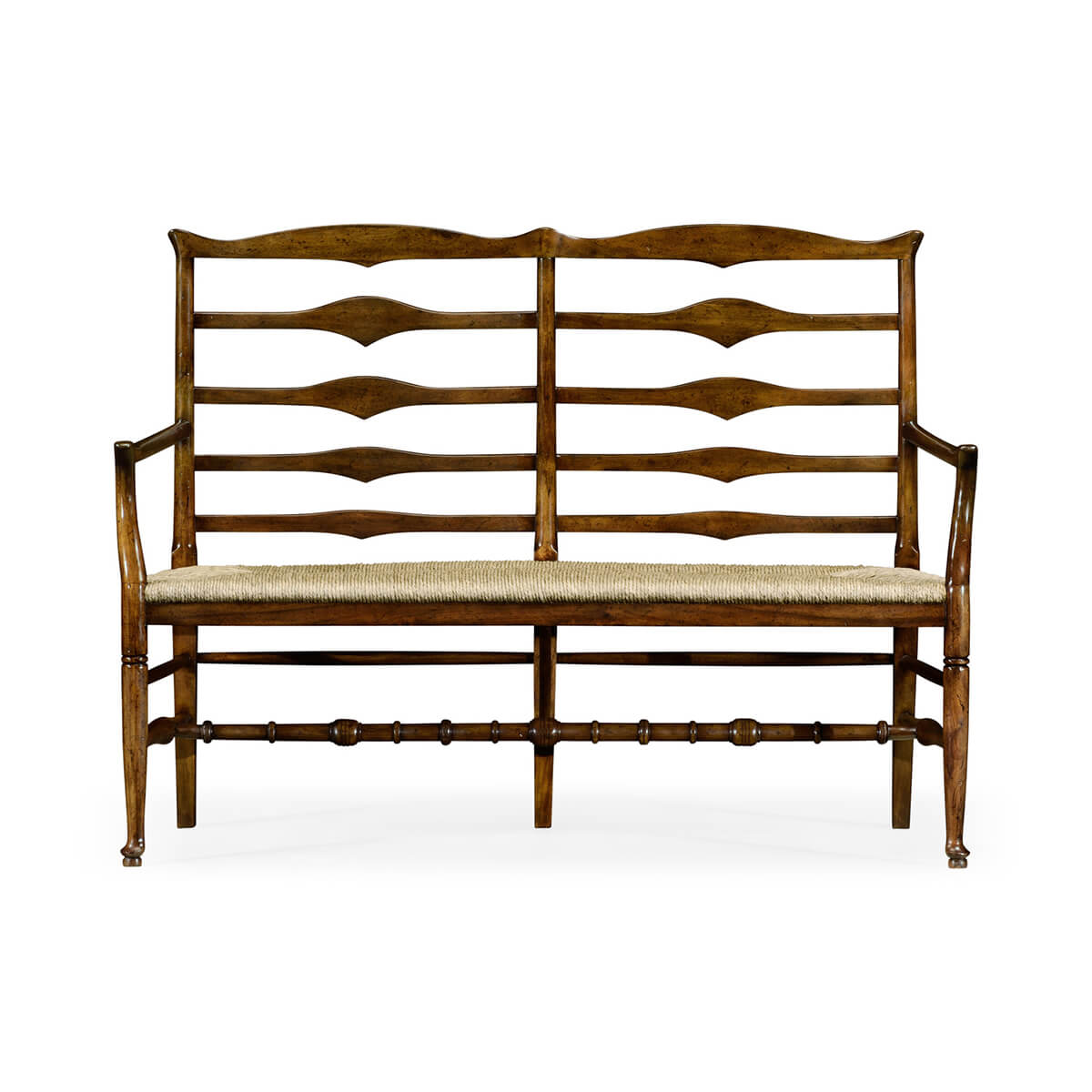 Country style Ladder Back Bench - English Georgian America