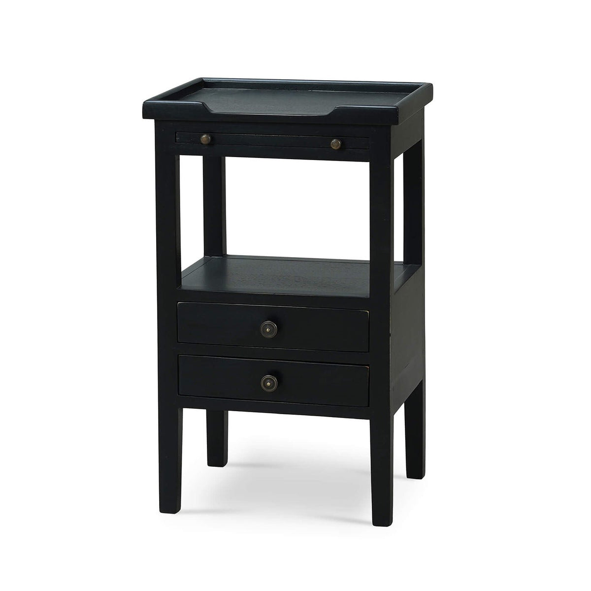 Country Style Side Table in Black - English Georgian America