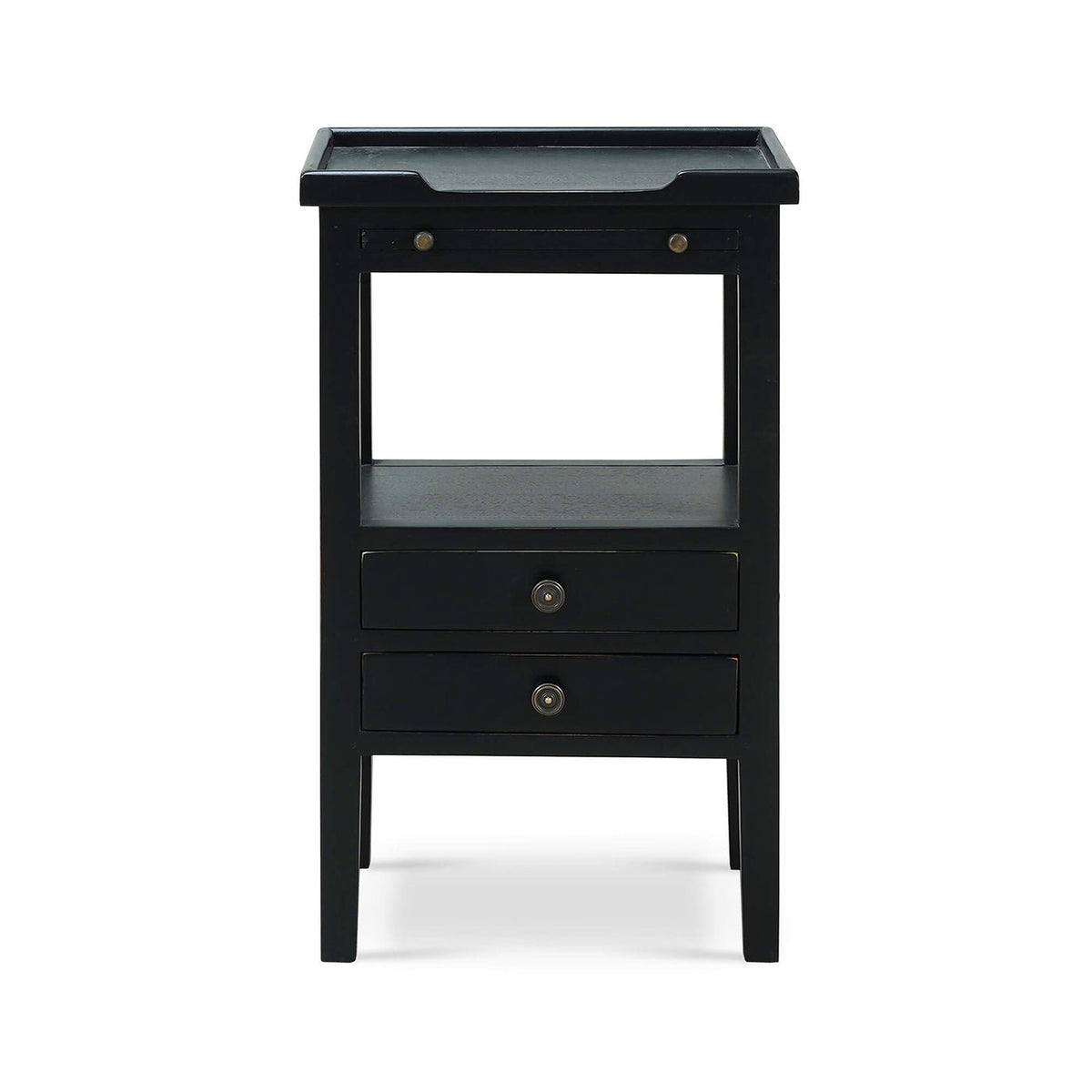 Country Style Side Table in Black - English Georgian America