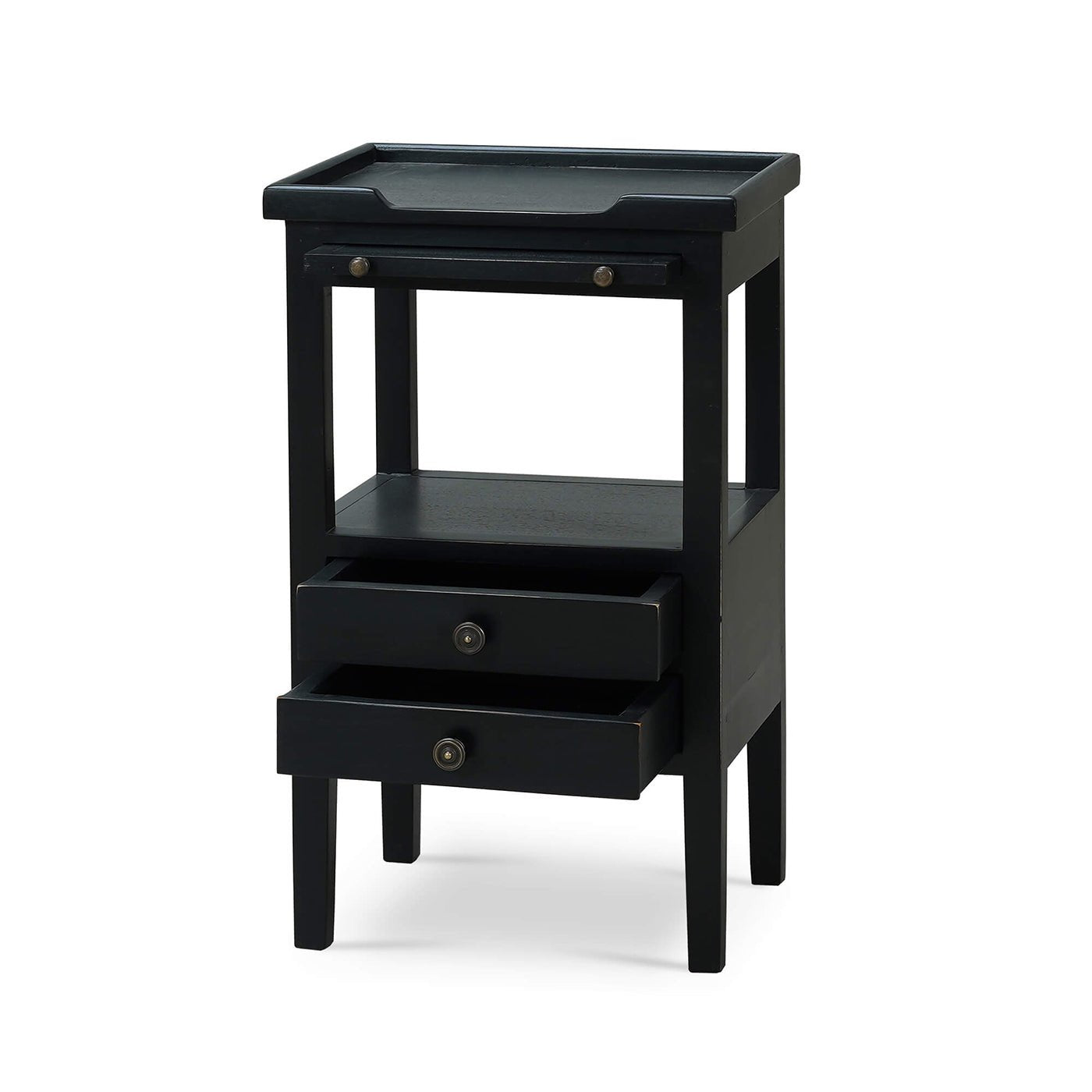 Country Style Side Table in Black - English Georgian America