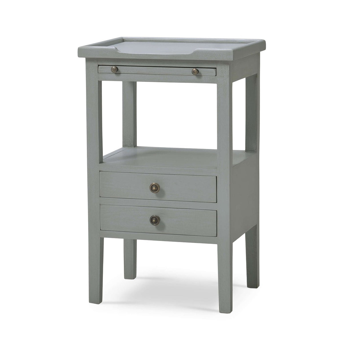Country Style Side Table in Charleston Gray - English Georgian America