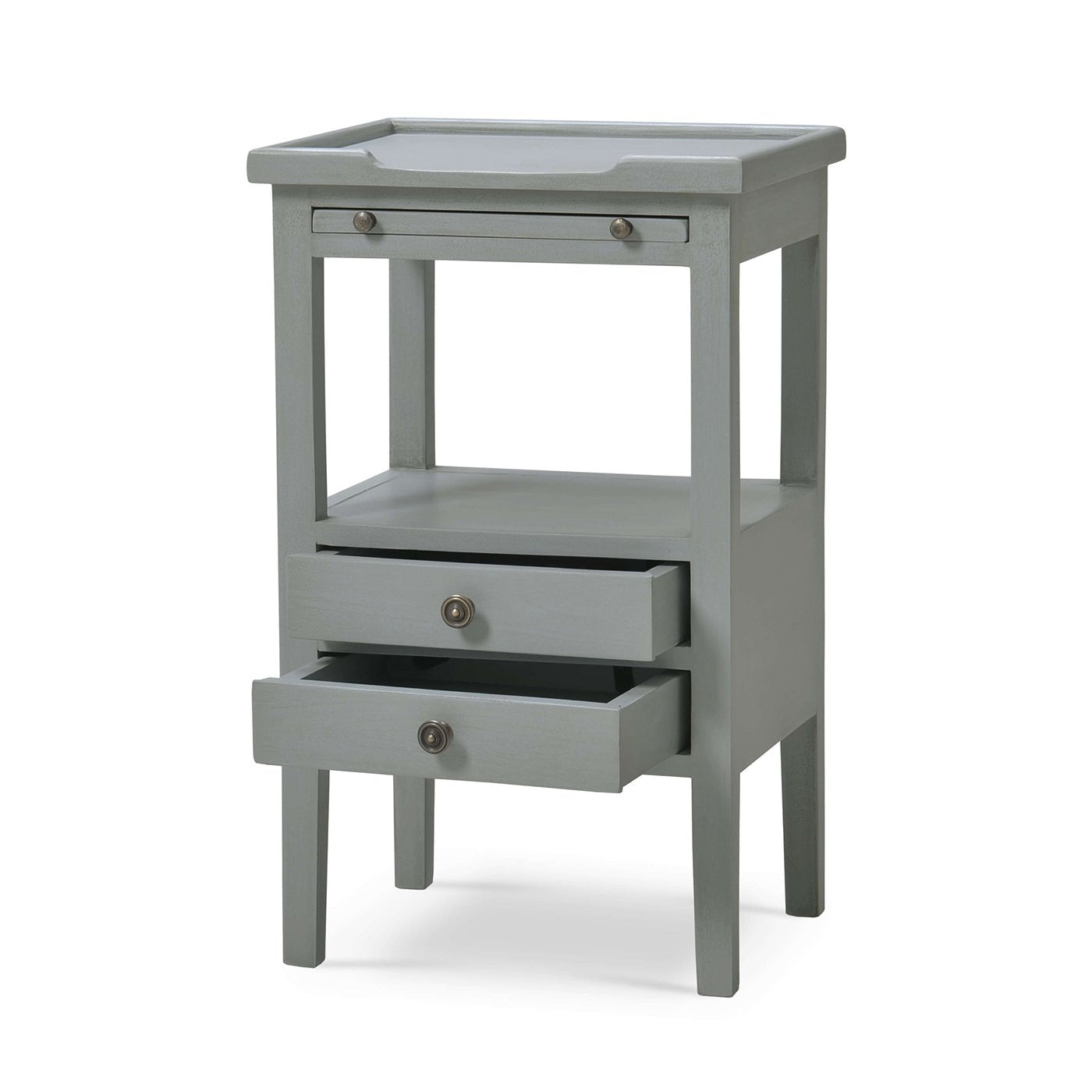 Country Style Side Table in Charleston Gray - English Georgian America